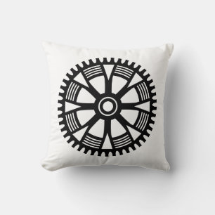 Coussin Roue d'engrenage - Huit rayons décoratifs