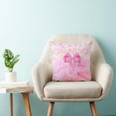 Coussin Rouffle rose lacé (Chaise)