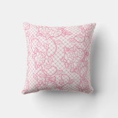Coussin Rouffle rose lacé (Verso)