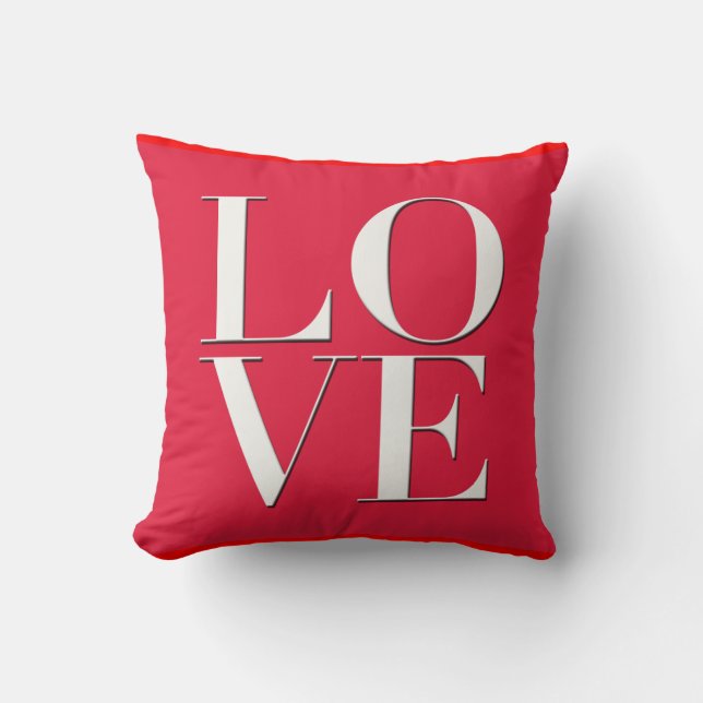 Coussin rouge "Amour" (Recto)