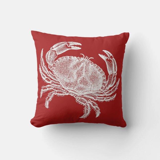 Coussin rouge avec le crabe (Recto)