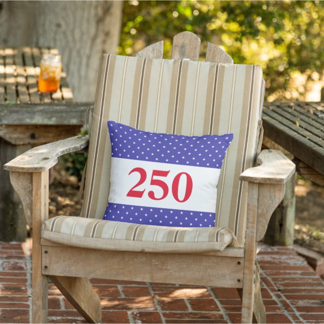 Coussin Rouge Blanc & Bleu Patriotique 250 (Chaise)