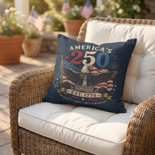 Coussin Rouge Blanc Bleu Quatre Juillet