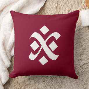 Coussin Rouge bordeaux Uniforme Boho massif