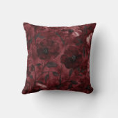 Coussin Rouge Bourgogne Chic Abstrait Shower de Mariage (Verso)