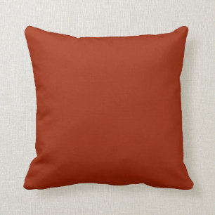 Coussin Rouge brûlé - (couleur solide) 