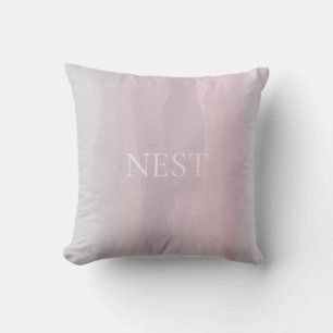 Coussin Rouge Clair Aquarelle Horizon