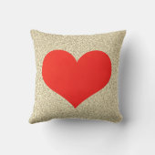 Coussin Rouge Coeur mignon Mariage Gold Glittery Motifs (Verso)