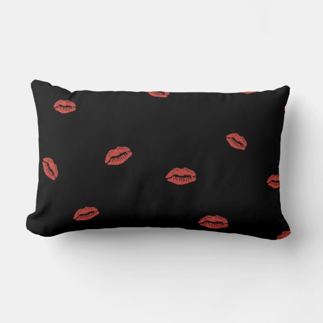 Coussin rouge de baiser de lèvres (Recto)