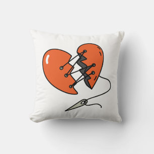 Coussin Rouge de coeur brisé