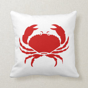 Coussin rouge de coussin de crabe