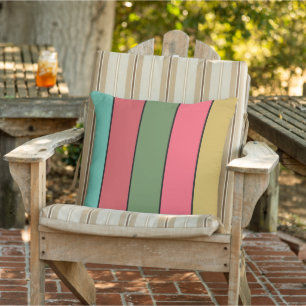 Coussin Rouge de Noël Or Vert Couleur sur papier aquarelle
