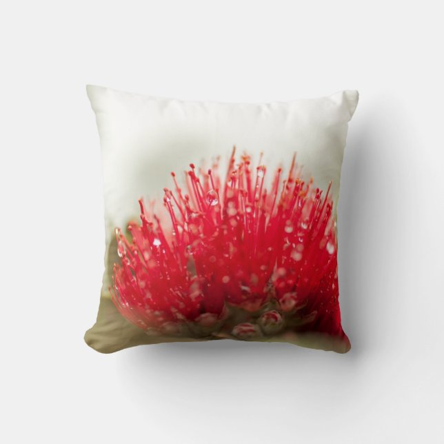 Coussin rouge d'Ohia Lehua (Recto)