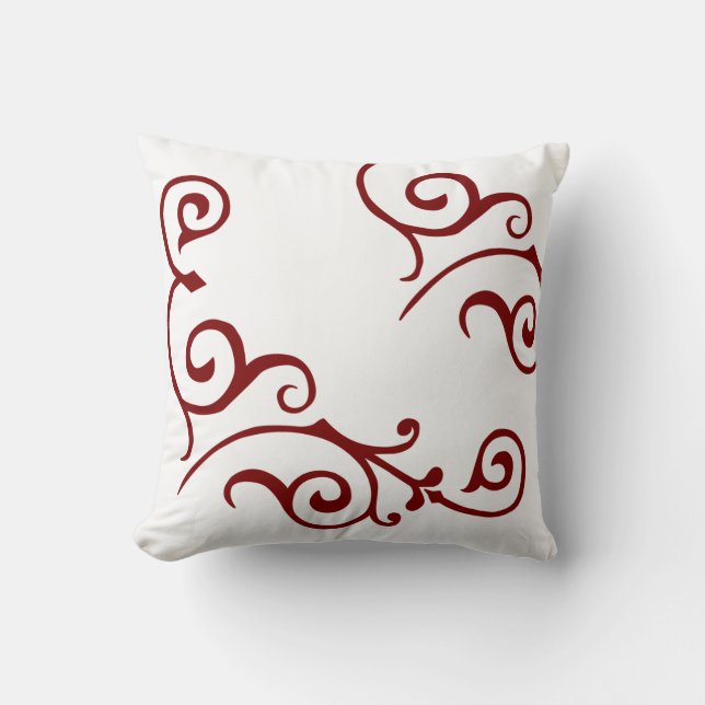 Coussin (rouge) en ivoire de Cirrus (Recto)