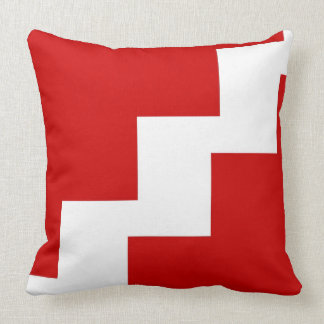 Coussin rouge et blanc de Chevron de lancer