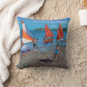 Coussin Rouge et blanc navigue Abersoch (Couverture)