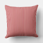 Coussin Rouge et Blanc Rayure à Tiques (Verso)