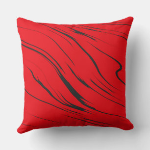 Coussin Rouge et gris abstrait