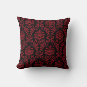 Coussin rouge et noir Damas Look