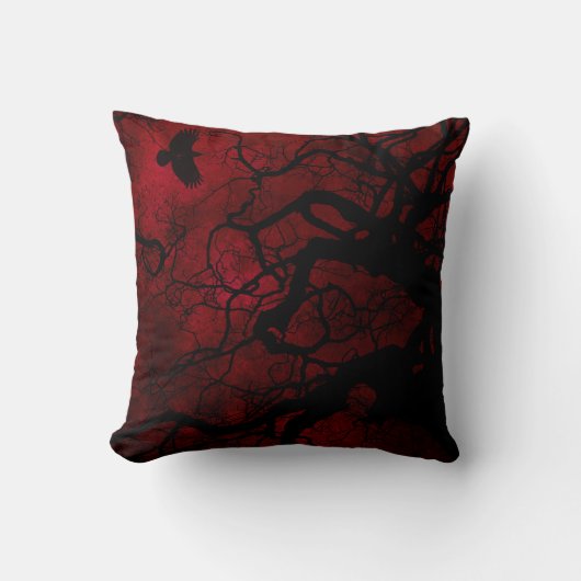 Coussin Rouge et noir gothique (Recto)