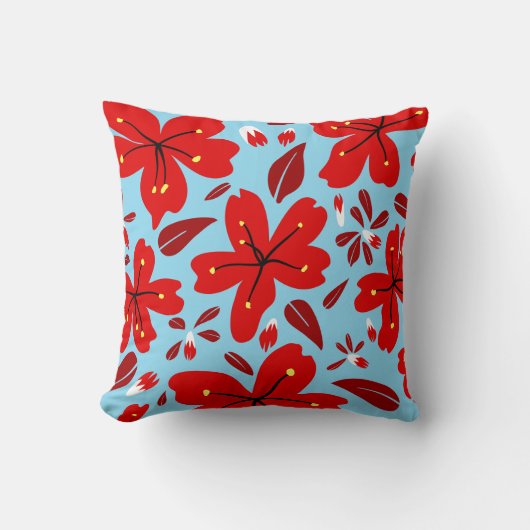Coussin Rouge floral (Recto)