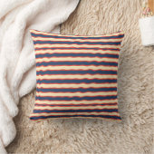 Coussin Rouge foncé Bleu Crème Ondulé (Couverture)