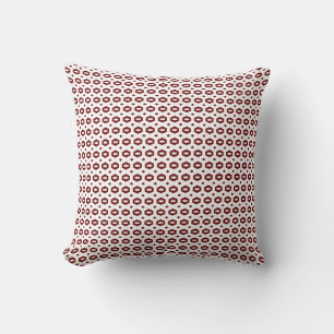 Coussin Rouge foncé et blanc : Geometriana