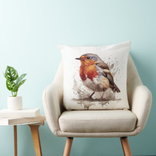 Coussin Rouge-gorge Charmant de Jardin