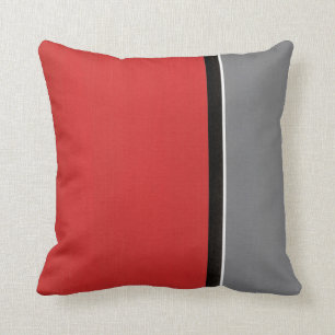 Coussin Rouge gris moderne