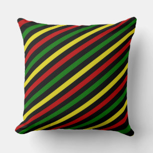 Coussin Rouge, Jaune, Vert Gratté
