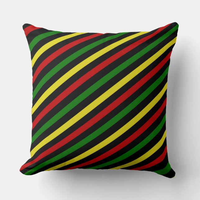 Coussin Rouge, Jaune, Vert Gratté (Recto)