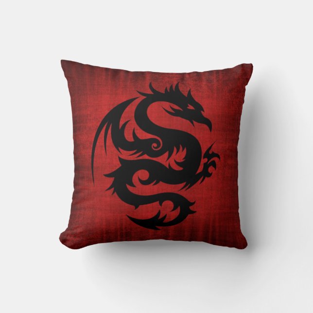 Coussin rouge médiéval de velours (Recto)