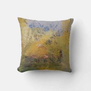 Coussin Rouge moderne bleu moelleux pastel couleur Abstrai