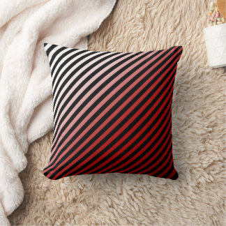 Coussin Rouge, noir et 3ème couleur