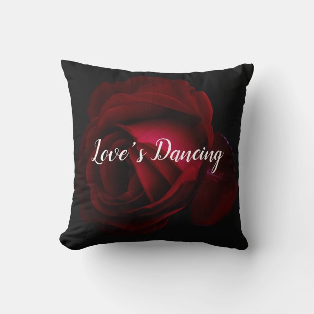 Coussin Rouge, noir, rouge et rose (Recto)