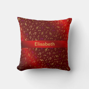 Coussin rouge, note, musique, mélodie, musique, son, signe