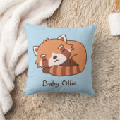 Coussin Rouge Panda Bébé Décor Poussette Jeter P (Couverture)