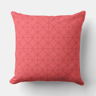 Coussin Rouge pastel, cool, tendance, illustration décorat