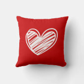Coussin Rouge Romantique en Forme de Cœur – Cadeau (Verso)