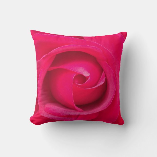 Coussin Rouge Romantique Rose Rose (Recto)