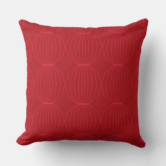 Coussin Rouge, rose, cool, unique, tendance, art décoratif (Recto)