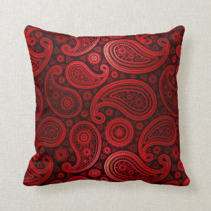 Coussin Rouge   rouge de luxe de Paisley