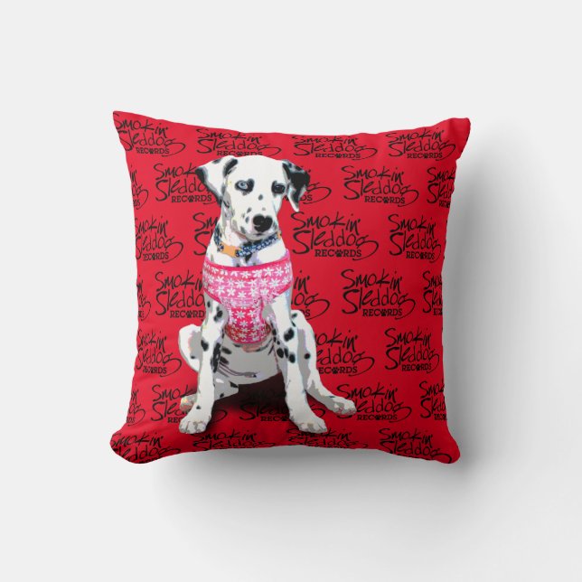 Coussin rouge shasta Dalmatien (Recto)