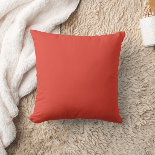 Coussin Rouge Vermillon Automne Saison Couleur Uni (Couverture)