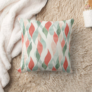 Coussin Rouge Vert Crème Menthe Blanc Noël