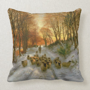 Coussin Rougeoyé avec des teintes de même des heures