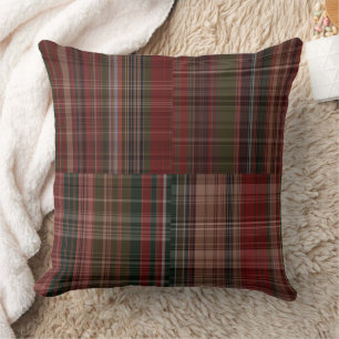 Coussin Rouges et verts Plaid 2