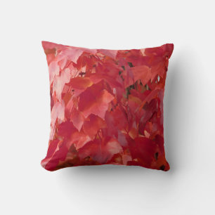 Coussin Rouges Feuilles d'automne Jeu d'oreiller