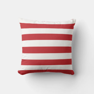 Coussin Rouges foncés et rayures blanches