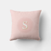Coussin Rougissent les initiales roses de monogramme des (Verso)